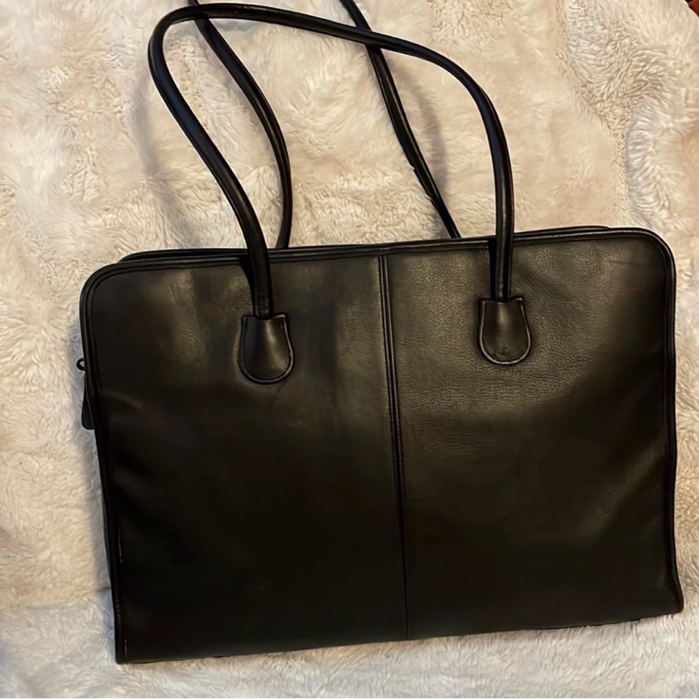 Coach Vintage Black Leather Tote Bag 7303 Authentic!